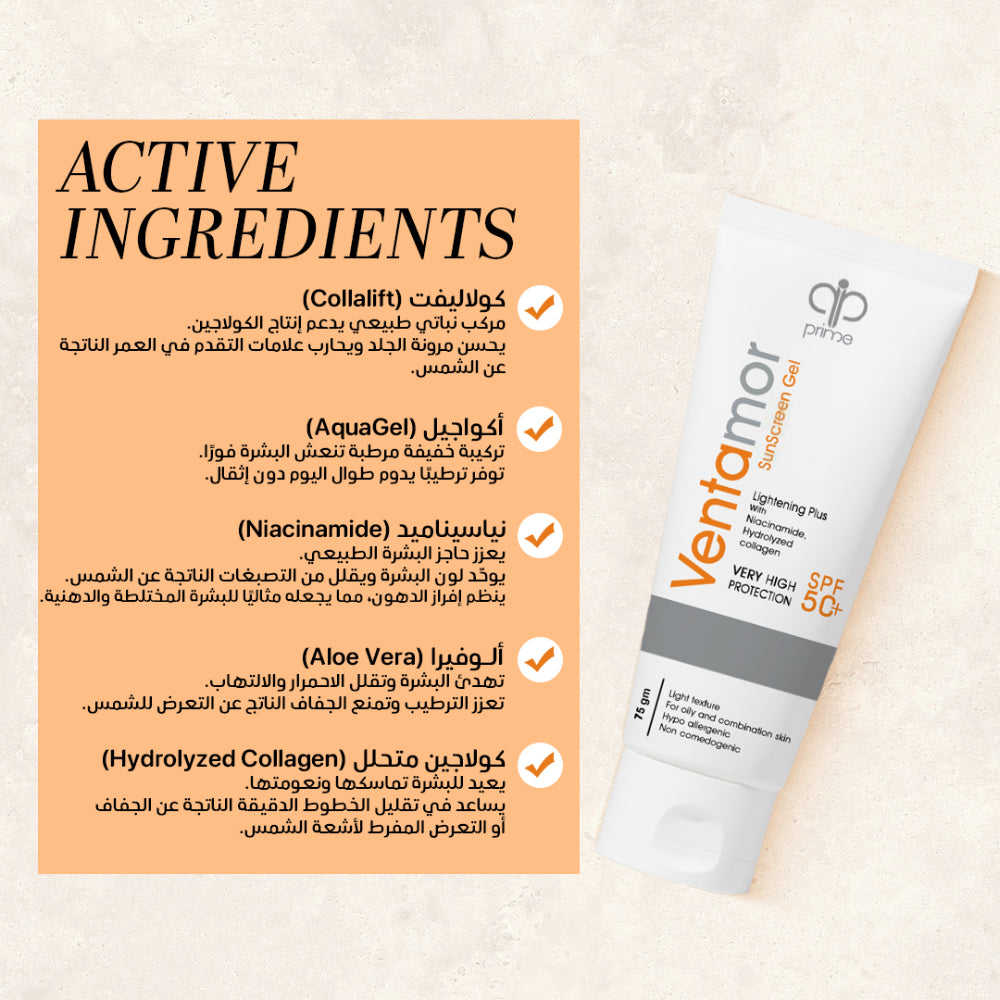 Ventamor Sunscreen Gel SPF50+ (75 gm)