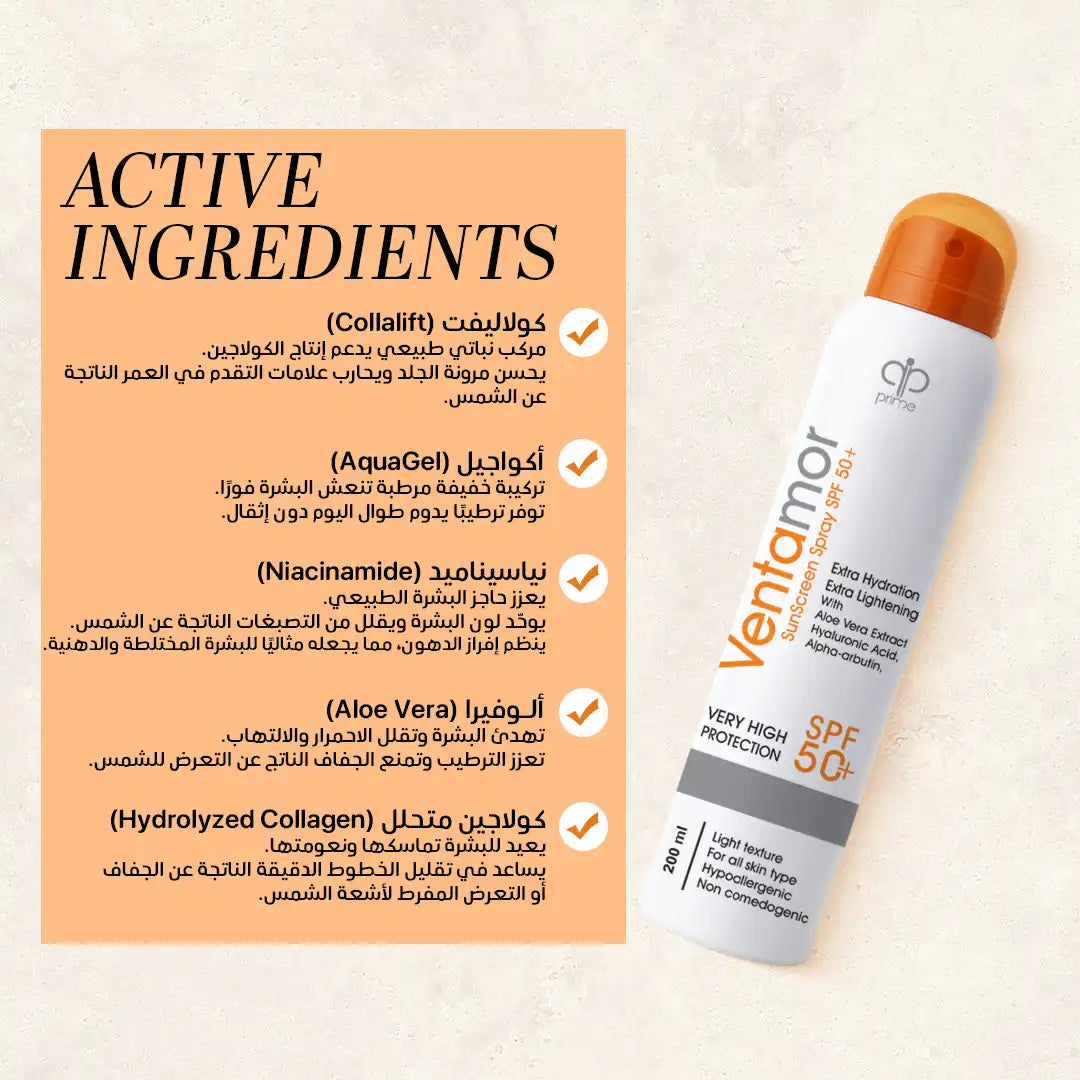 Ventamor Sunscreen spray SPF50+