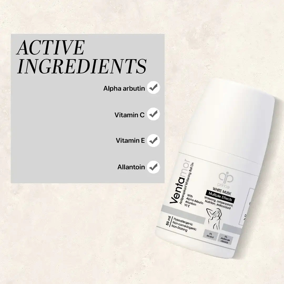 Ventamor  Antiperspirant whitening Roll on White Musk