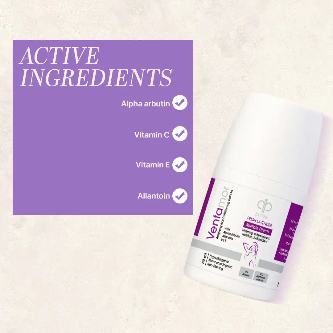 Ventamor  Antiperspirant whitening Roll on Fresh Lavander