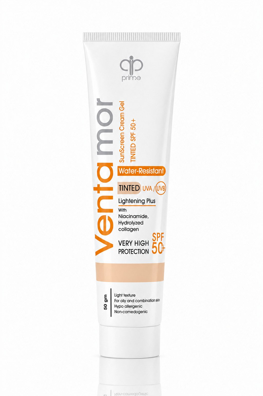 Ventamor Sunscreen Cream Gel Tinted SPF 50+ (50 gm)
