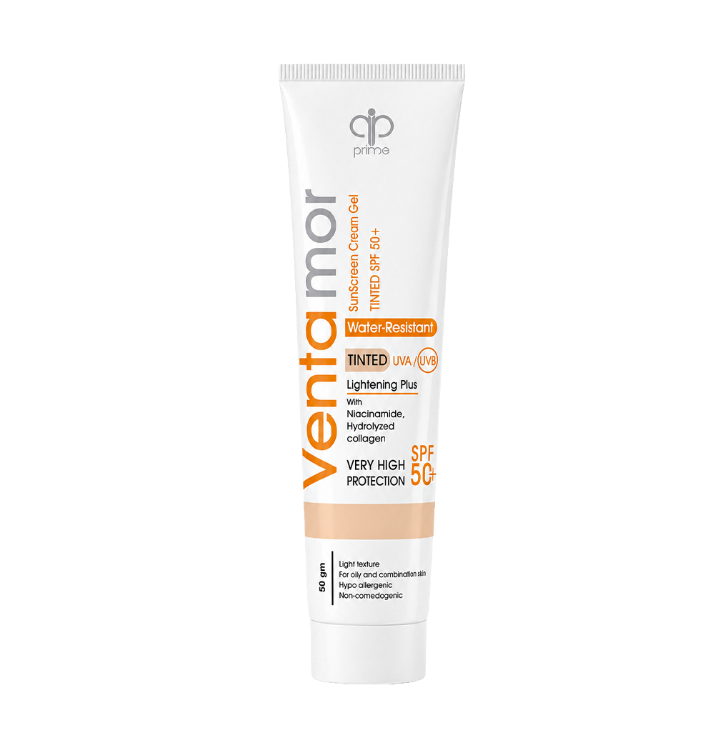 Ventamor Sunscreen Cream Gel Tinted SPF 50+ (50 gm)